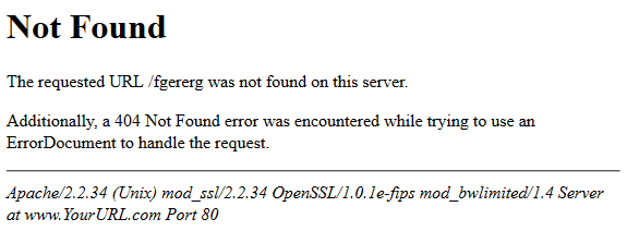 general http error 404 not found