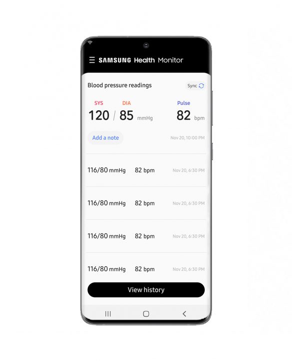 samsung blood pressure app for active 2