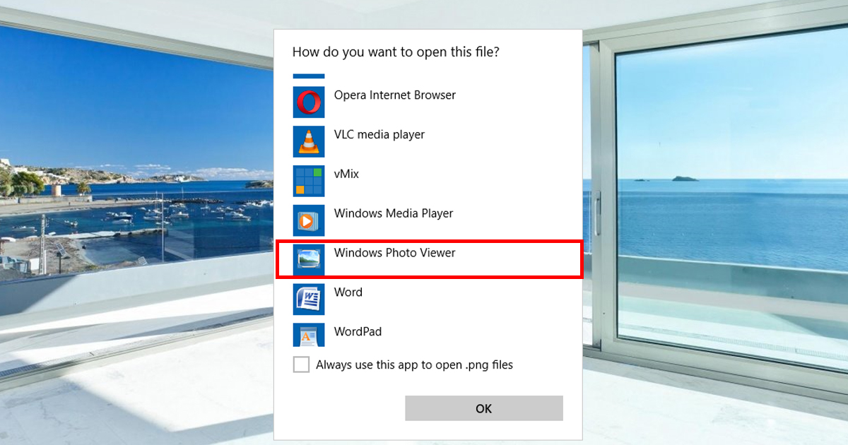 windows photo viewer install windows 10 registry