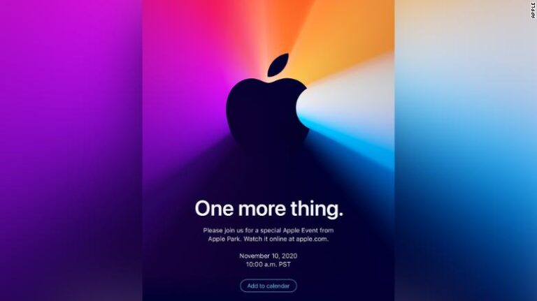 Apple Announces ‘One More Thing’ Event For November 10th