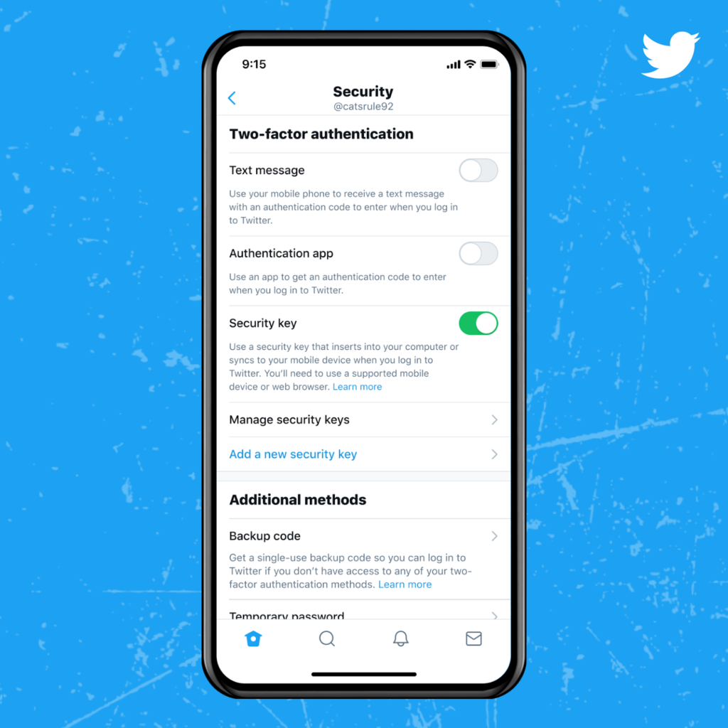 Security Keys Is Now The Only Form Of 2FA On Twitter